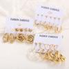 IF ME Retro Butterfly Tassel Pearl Earrings Set Elegant Gold Earring Women Fashion Jewelry Accessories