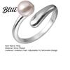 Adjustable Faux Pearl Ring Finger Natural Imitation Pearls Opening Band