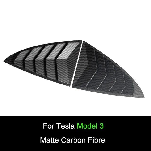 2 buc. Obloane triunghiulare din spate pentru mașină Parasolar triunghiular modificat pentru Tesla Model 3/Y Patch obturator pentru geam din spate ABS Shark Gill