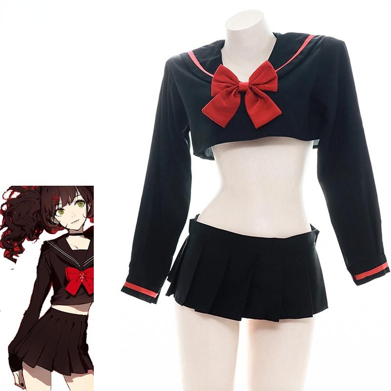 

Japanese Anime Student Sailor School Uniform Costume Swimwear Pool Party Cosplay One Size