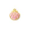 Doreen Box 1PC Fashion Brass Ocean Series Jellyfish Style Pendant Gold Plated Enamel Shell Charm For Jewelry Making DIY Findings