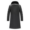 Winter New Leather Jacket for Middle-aged and Elderly Men Daddy Jacket Long Over-the-knee Plus Velvet and Thickened Casual Leather Coat