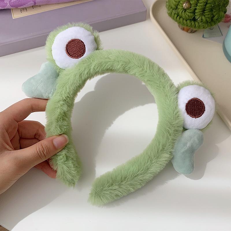 Cute Frog Panda Plush Hair Band Party Hair Hoop Wash Face Headband Cartoon Headwear Hair Accessories for Women