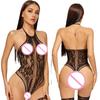 Women Sexy Lingerie Teddies Shiny Glossy Swimwear Cupless Open Crotch Teddy Thong Leotard Open Breast Bodysuit Erotic Underwear