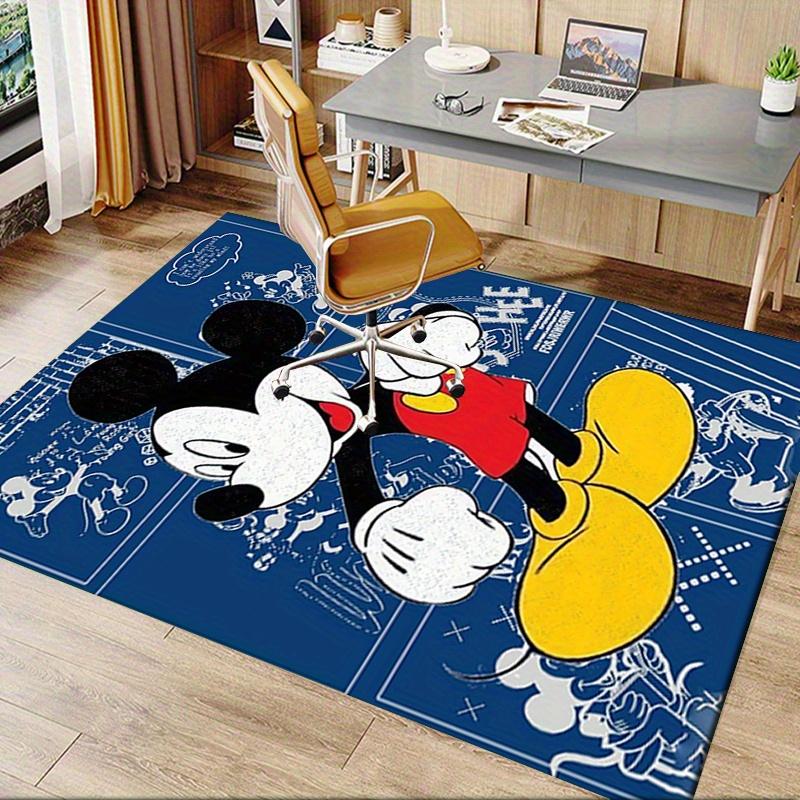 Office Rug Mickey Mouse, Cartoon theme 3D Printed Anti-Slip Rug-Machine Washable for Living Room