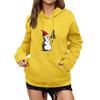 Women's Winter Christmas Printed Pullover Hooded Sweatshirt Fleece Long Sleeve Sweatshirt