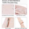 Fashion Nylon Handbag with Adjustable Strap Waterproof Underarm Bag Large Capacity Quilted Puffer Shoulder Bag Woman Girl