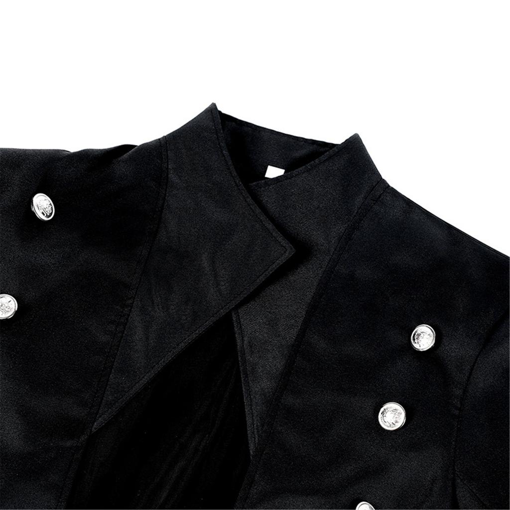 Mens Vintage Victorian Steampunk Jacket Gothic Renaissance Medieval Frock Coat Cosplay Halloween Costume Tailcoat 4 Style