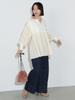 Beams Heart Mixed Material Combination One Size L/S Knit, Pullover, Women's, IVORY,