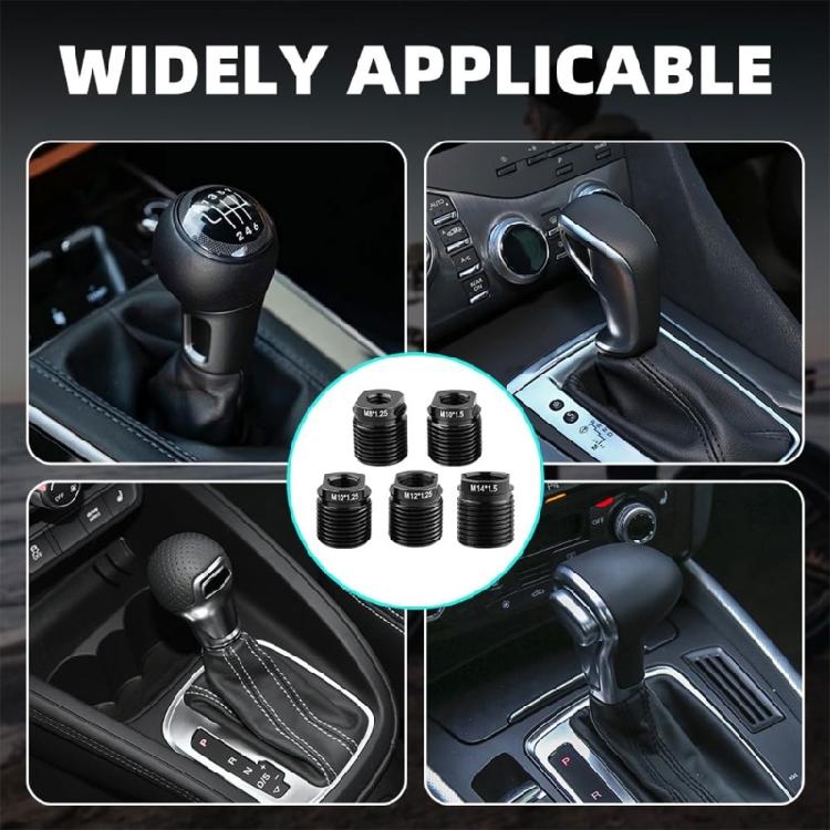 Black Anodized Stick Adapter Set With 5 Common Thread Patterns For Easy DIY Assembly
