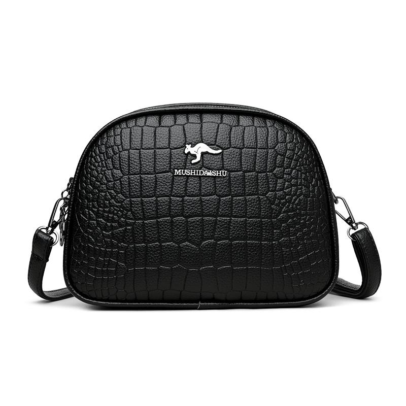 High Quality Soft Leather Purse Fashion Women Shoulder Messenger Bag Multi-pocket Wear-resistant Bag Luxury Ladies Handbag Sac