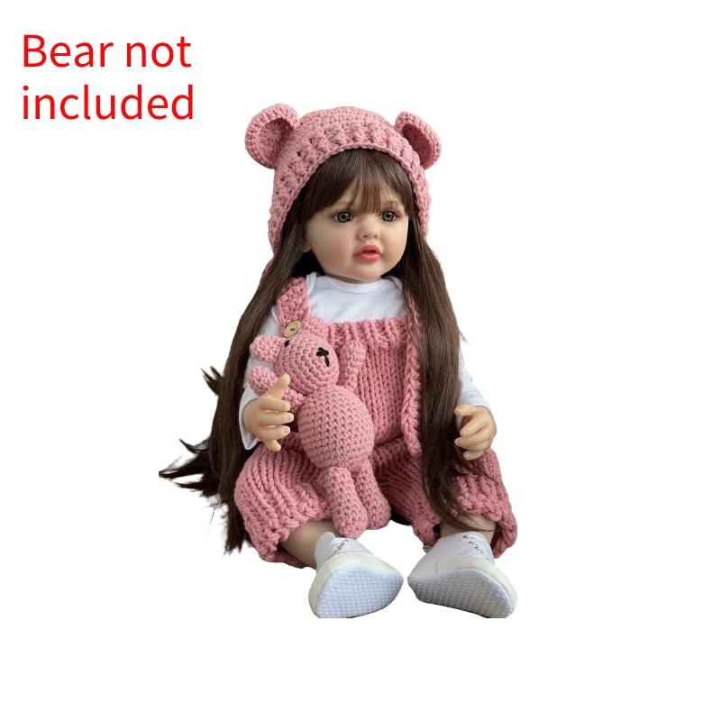All-pink 55cm Full Silicone Baby Doll Soft And Flexible With Lifelike Features