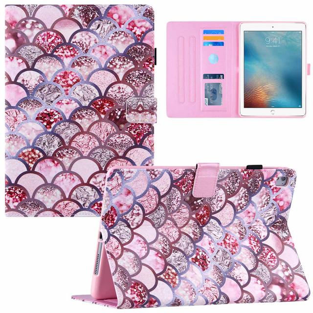 Tablet Case For IPad 9 7 2018 2017 5th 6th Generation Air 2 5 6 Case A1822 A1475 Cute Marble Flower Painted Soft Silicone For IPad 9.7 Case