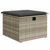4 Piece Outdoor Sofa Set with Cushions Light Grey Poly Rattan