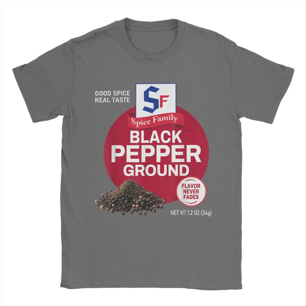 Black Pepper Ground Spice Group Family Matching Halloween T-Shirt Summer T-Shirts Man Oversize Top Tees Short Sleeves Tops