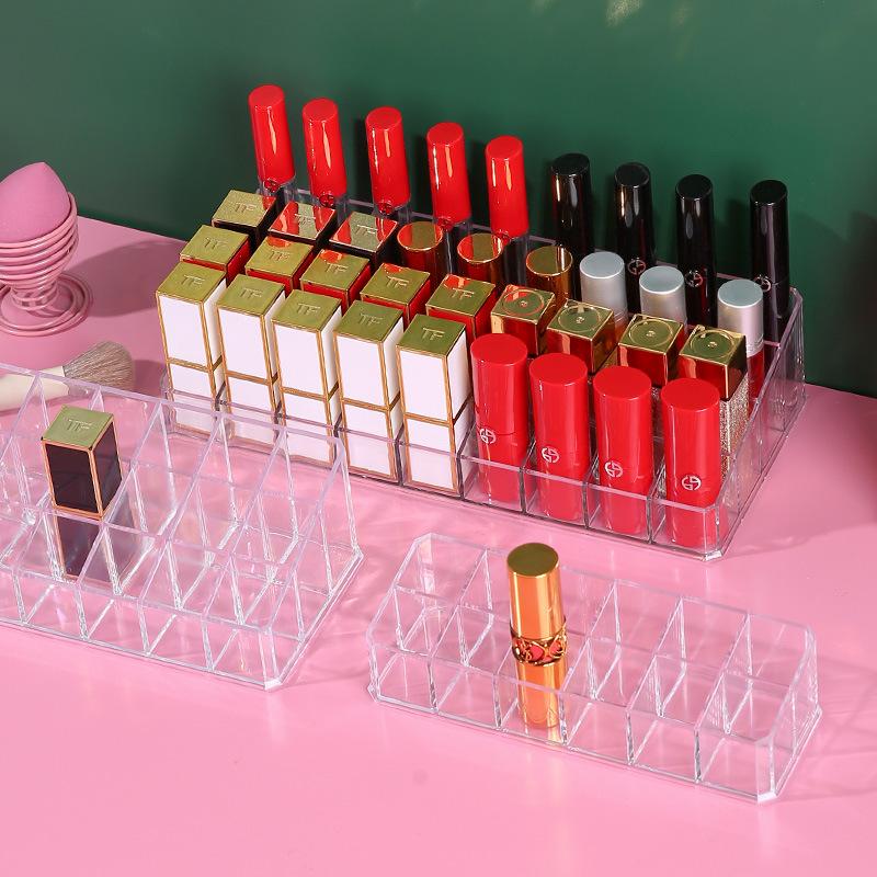 36 Clear Lipstick Organizer Nail Polish Eyebrow Pencil Display Stand Desktop Makeup Organizer Lipstick Organizer