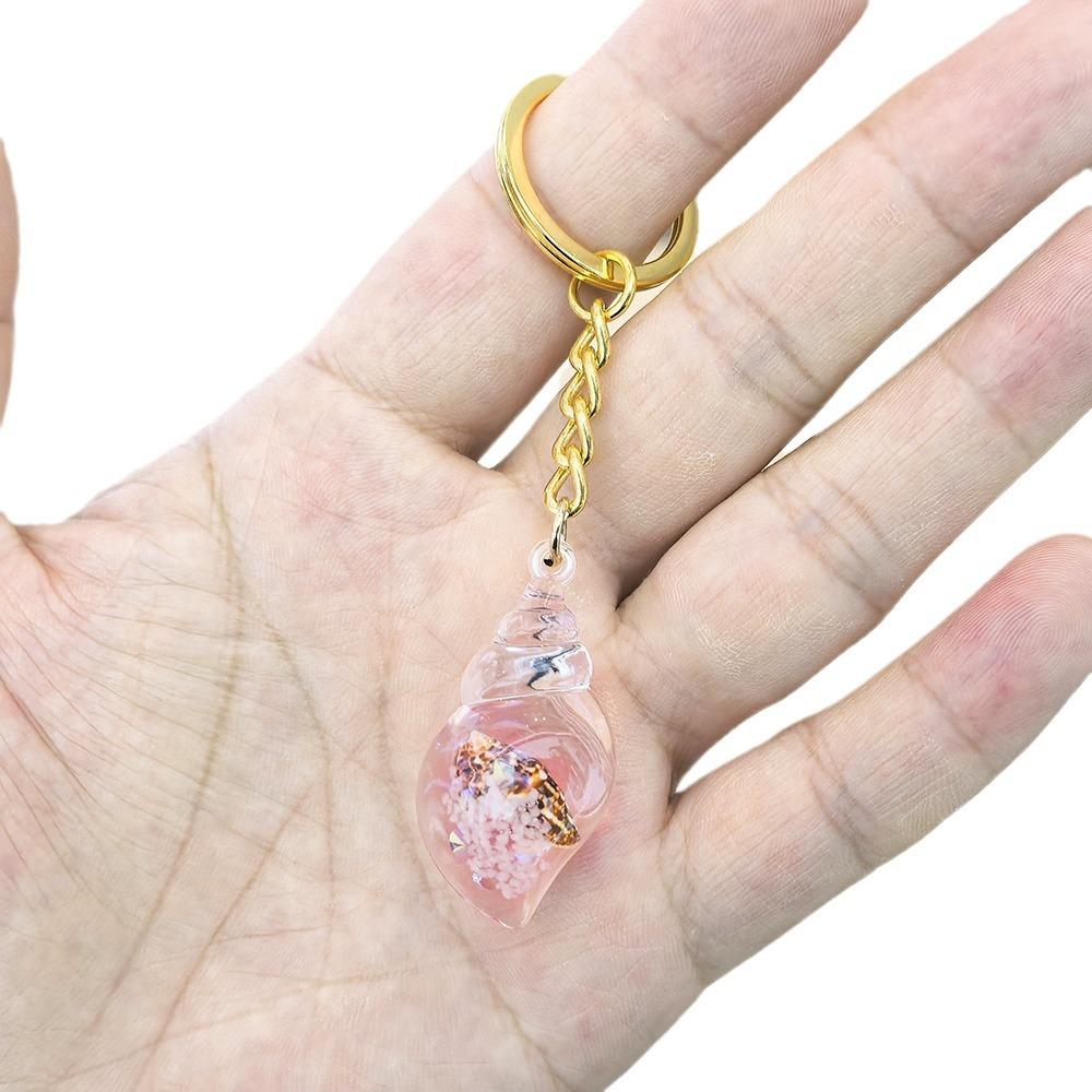 Luminous Transparent Conch Keychain Y2k Personalized Bag Pendant for Women Couple Family Keychain Pendant