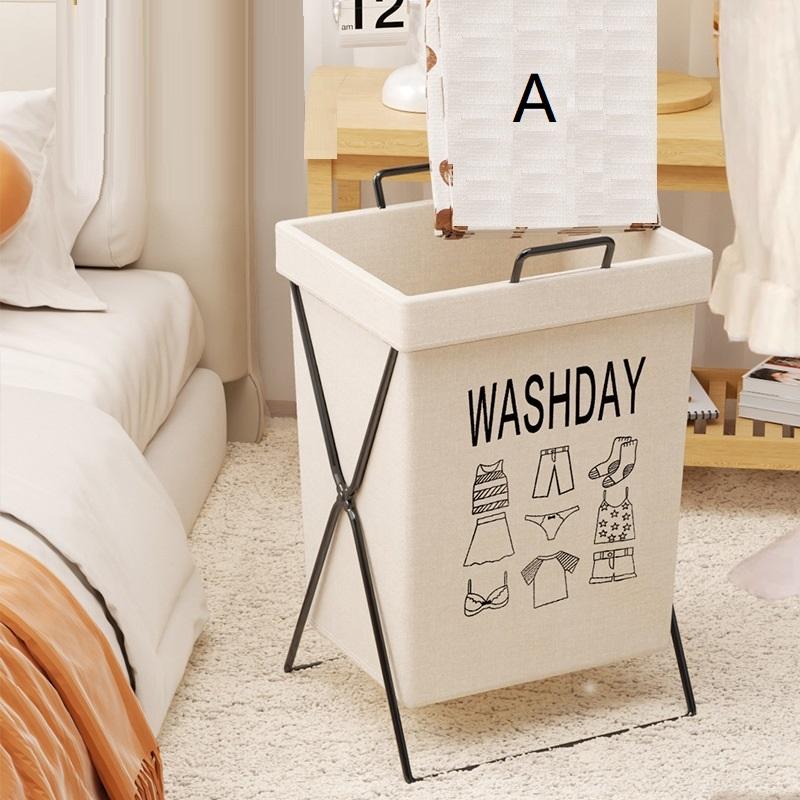 1Pc Large Capacity Dirty Clothes Basket Folding Storage Laundry Storage Box With Handle Foldable Storage Bag