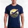 A Vintage Biplane Soaring Over A Countryside With A Propeller Spinning In Motion Tshirt Summer Casual Cotton Tee 100 Cotton