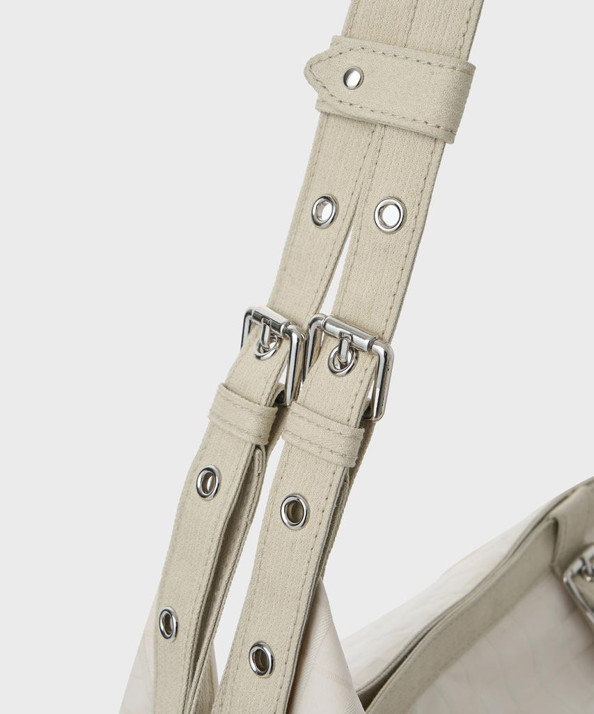 Sunlit Buckle Crossbody Bag (Check Ivory)