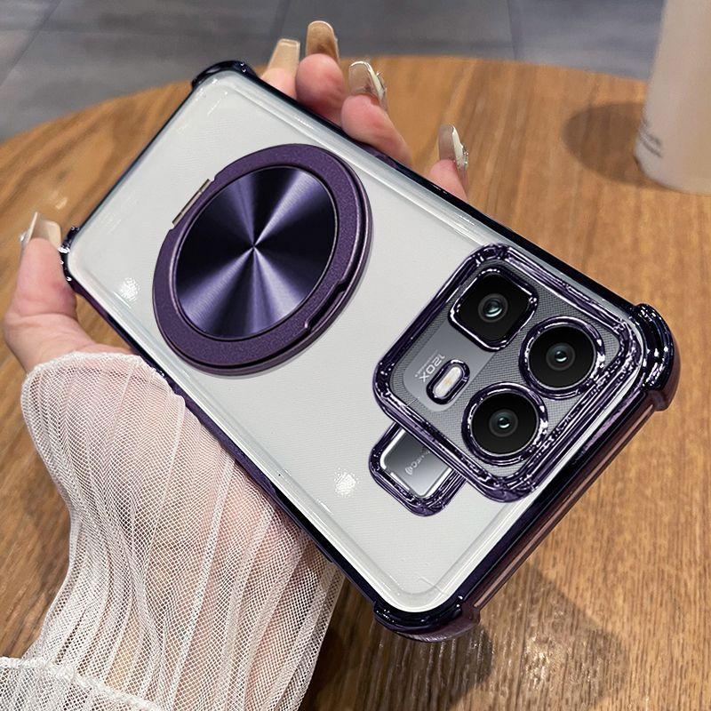 For Infinix Note 60 Pro Case Luxury Plating Clear Four-corner Bracket Protection Cover For Infinix Note 60 60Pro Shell Bumper