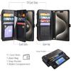 MInCYB for iPhone 16 Pro Wallet Case with Card Holder (10+ Card Slots) - PU Leather Case for Women & Men, Wireless Charging, Detachable Magnetic,