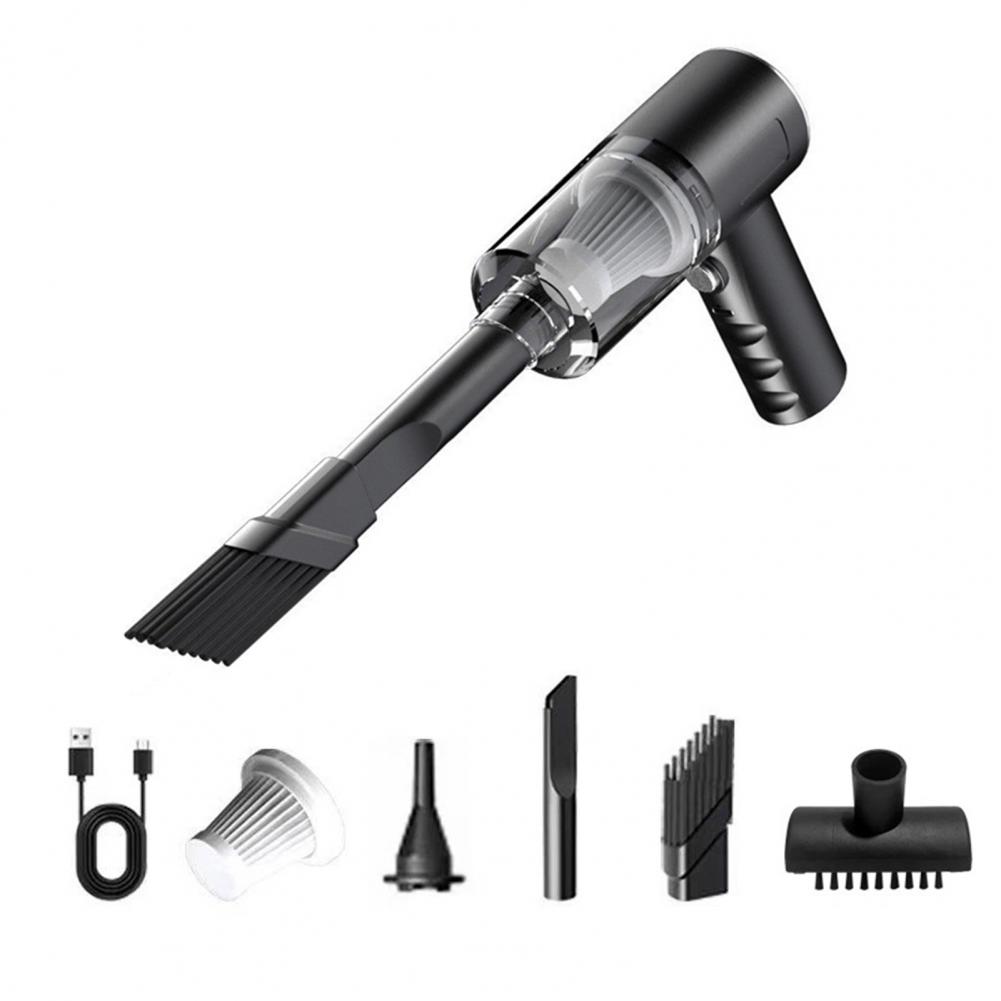 Car Vacuum Portable Rechargeable Car Vacuum Cleaner with Strong Suction Powerful Motor Low Noise for Wireless Cleaning On Go
