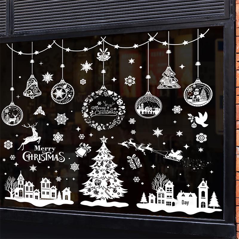 Christmas Electrostatic Window Stickers - Various Designs for Holiday Decorations
