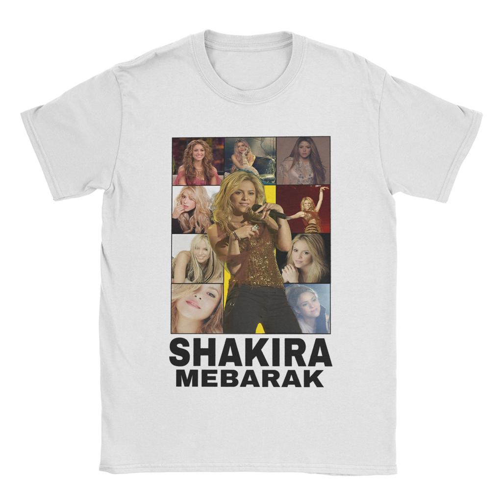 Singer Shakira T-Shirt Men  Fashion Cotton Tee Shirt Round Neck Short Sleeve T Shirts 6XL Clothing