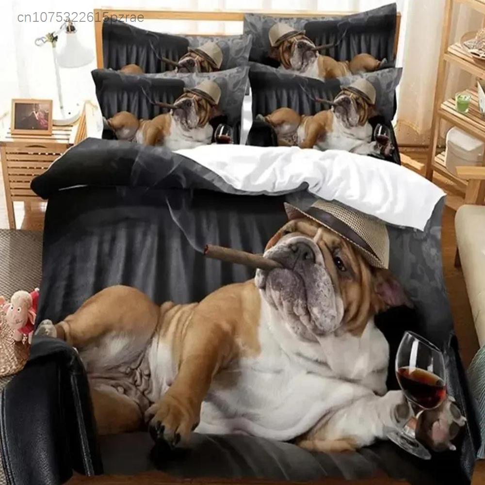 3D Dog  Bedding Set For Bedroom Soft Modern Bedspreads Comefortable Kids Duvet Cover Quilt Cover And Pillowcase