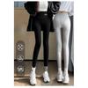 [YIXUANAI] rib leggings ladies leggings pants Fashionable leggings stretch waist elastic tights spats bottoms 10 minute length long length beautiful