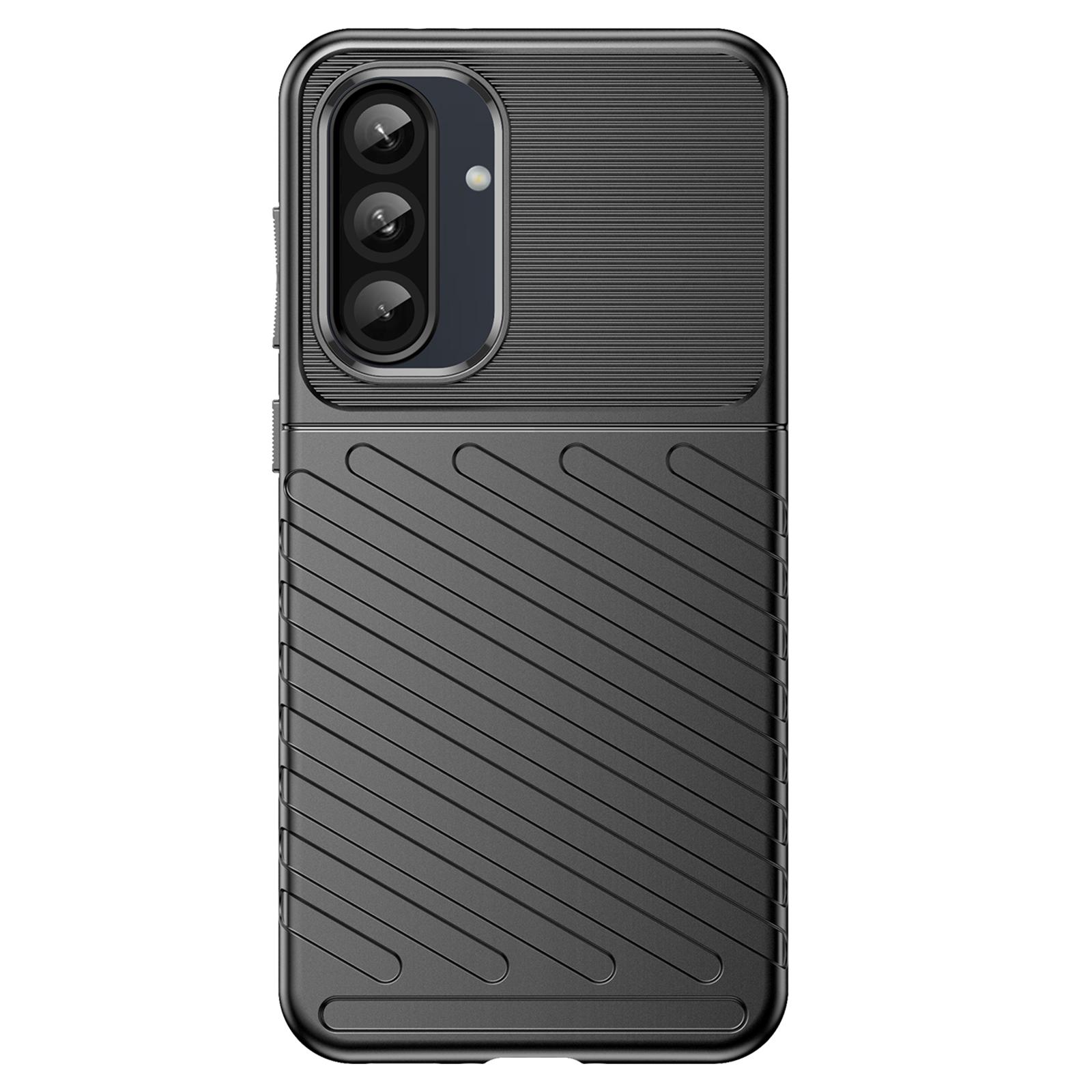 

For Samsung Galaxy A36 5G/A56 5G Case Twill Texture TPU Shockproof Protective Phone Cover Blue
