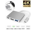 3 In 1 Usb Hub USB C To HDTV Splitter HUB Type-c To HDMI-compatible USB 3.0 Docking Station For Macbook Pro Samsung Huawei Phone