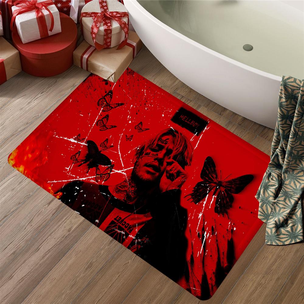 Rapper Lil P-Peep Fußmatte Rechteckig Rutschfest Zuhause Weich Badematte Vordertür Innen Außen Matte Hoteldekor Matte