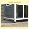 Outdoor Dog Kennel for Medium Size Dogs with Opening Roof In Wood, 101x66.5x70.5 Cm, Grey
