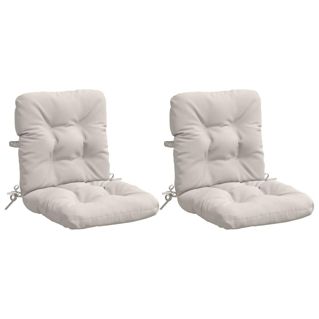 2 Piece High Back Cushion Set VIANEN 100percent Polyester White