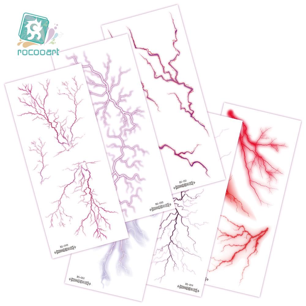 2025 Waterproof Hunter Girl Group Halloween Vein & Lightning Tattoo Stickers