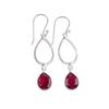 Pink Rubellite Gemstone 925 Sterling Silver Jewelry Handmade Earrings 1.90" EE-16-10