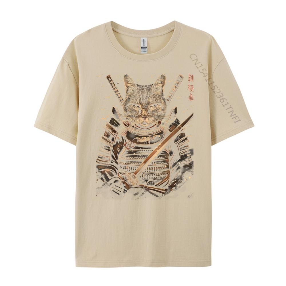 Cat Samurai Ninja Cat Samurai Art Ukiyo E Funny T Shirts Winter Shirts For Men Graphic T Shirts Men Male Clothes Tshirt for Men
