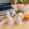 Ghost Family Set 5Pcs Halloween Decorations Cute Miniature Figurines 3D Printed Desktop Cake Toppers Decor for Party Supplies Creative Holiday