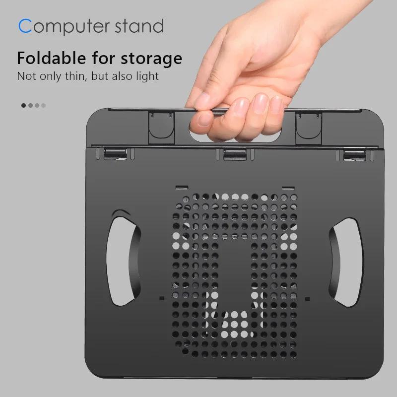 Adjustable Foldable Laptop Stand Holder Desktop Notebook Tablet Cooling Bracket чёрный