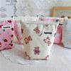 Fresh Sweet Fashion Clutch Cosmetic Bag Cute Printed Makeup Pouch Portable Lipstick Key Organizer Coin Purse Canvas Storage Bag