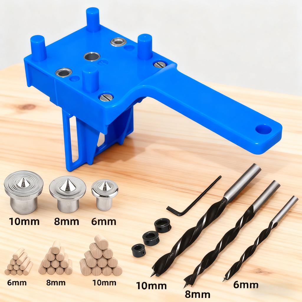1pc/41pcs Woodworking Dowel Jig Pocket Hole Punch, ABS Plastic Handheld Punch Tool Hole Drill Guide Jig for Carpentry Locator