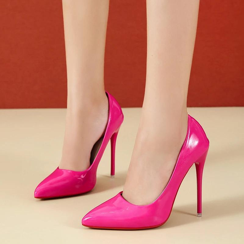 Women's Work Dress ShoesHigh Heels Shoes Sexy Shallow Mouth Pointed Stiletto Single Shoes Plus Size 35-45  High Heel Pumps