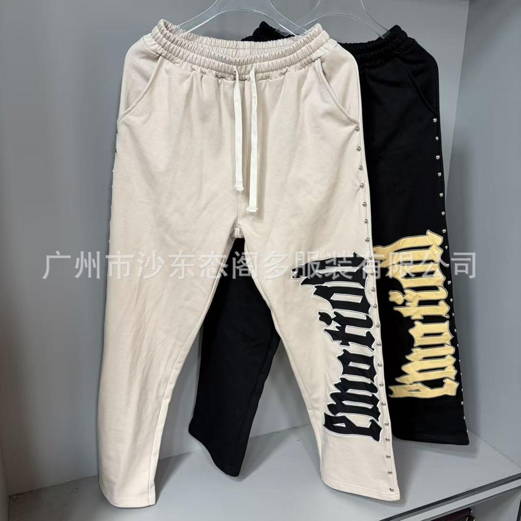 Cross-border Beauty Tide MIXED EMOTION Retro Full Print Handmade Diamond Letter Hooded Sweater Men's and Women's Coats