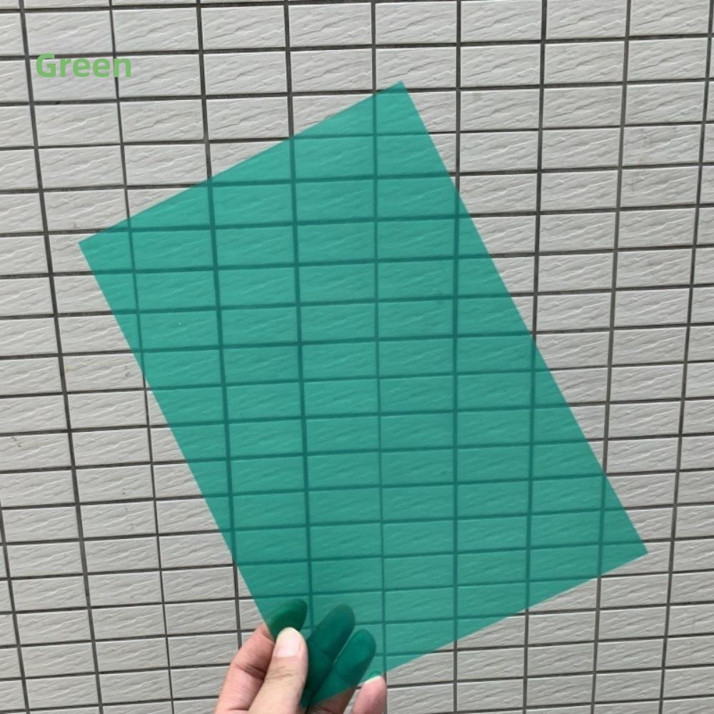 Multicolored Transparent PVC Sheet DIY Light Filter Gel Translucent Hard Sheet for DIY Projects