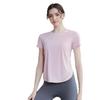 Women's Quick-Dry Short Sleeve Yoga Top - Loose Fit, Nylon, Summer Sportswear