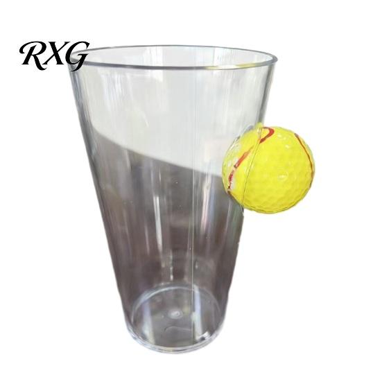 Versatile Home Drinkware Wine Glass, Golf/Football/Tennis/Rugby/Baseball/Billiards/Basketball Shape, Creative Transparent Stadium Cup for Sports Fans