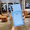 S 23 22 21fe Card Slot Holder Bag Case For Samsung Galaxy S23 S22 S21 Plus Ultra S20 Fe S21fe Transparent Silicone Cover S23plus