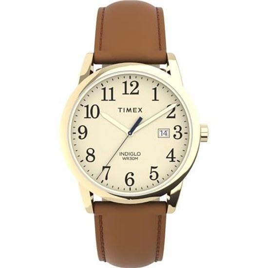 TIMEX Mens Womens Easy Reader Color Pop Gold x Brown TW2R62700 Watch